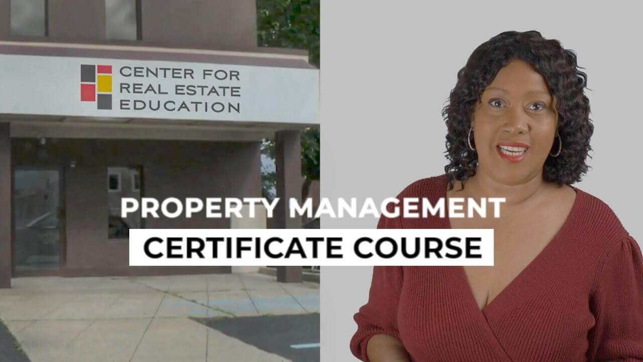 Property Management Certificate Course at Center for Real Estate Education, video thumbnail with speaker.