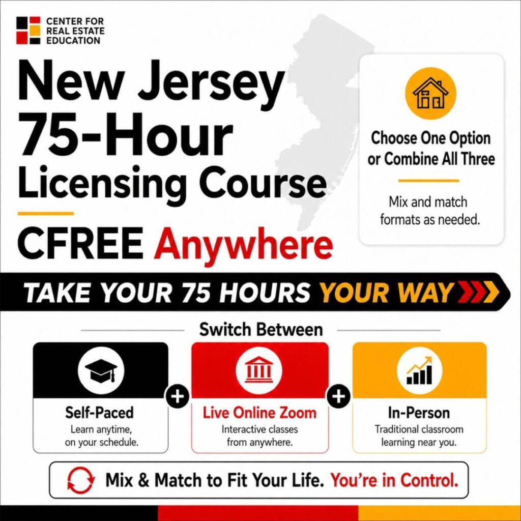New Jersey 75-Hour Licensing Course, take your 75 hours your way